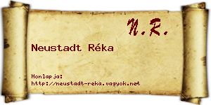 Neustadt Réka névjegykártya